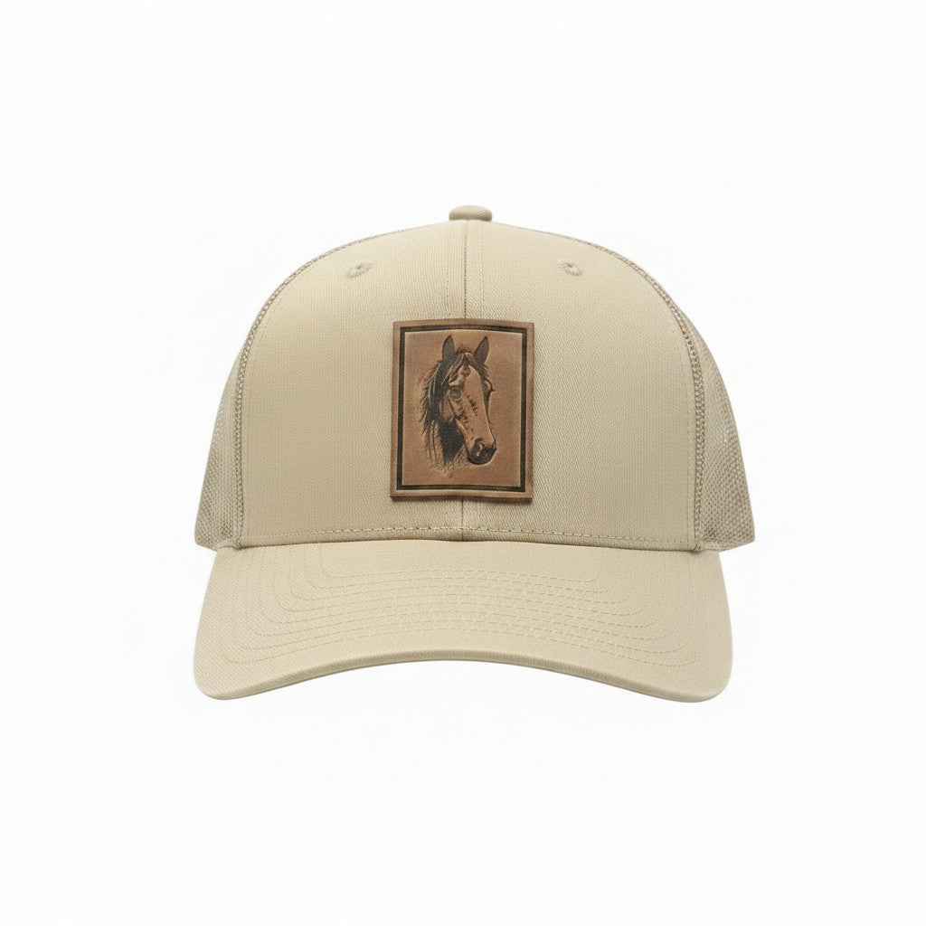 Horse Patch-SnapBack-Cream (canvas)