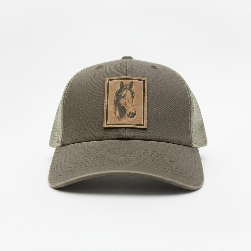 Horse Patch-SnapBack-Brown (canvas)