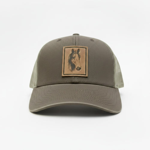 Horse Patch-SnapBack-Brown (canvas)