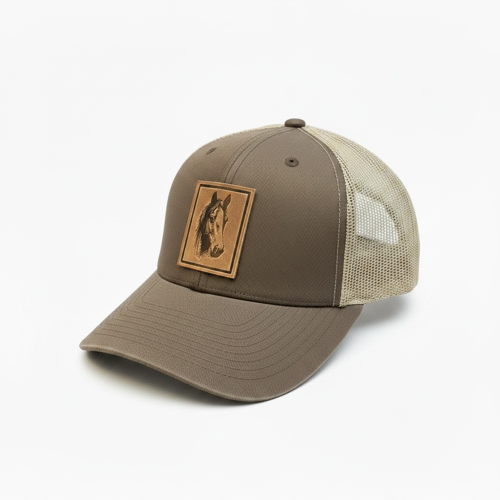 Horse Patch-SnapBack-Brown (canvas)