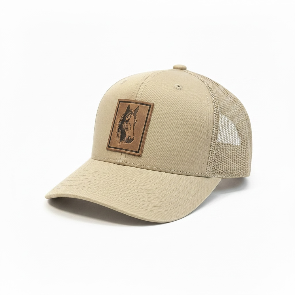 Horse Patch-SnapBack-Cream (canvas)
