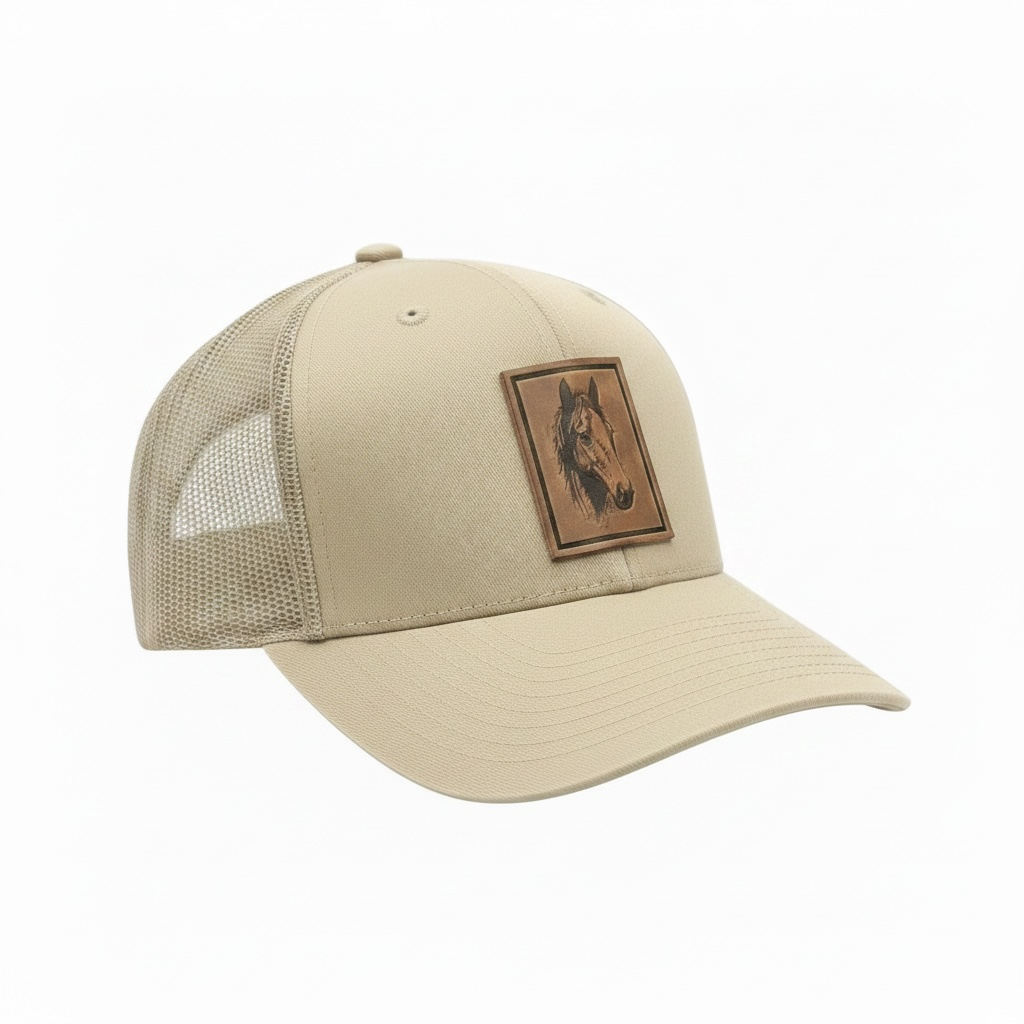 Horse Patch-SnapBack-Cream (canvas)