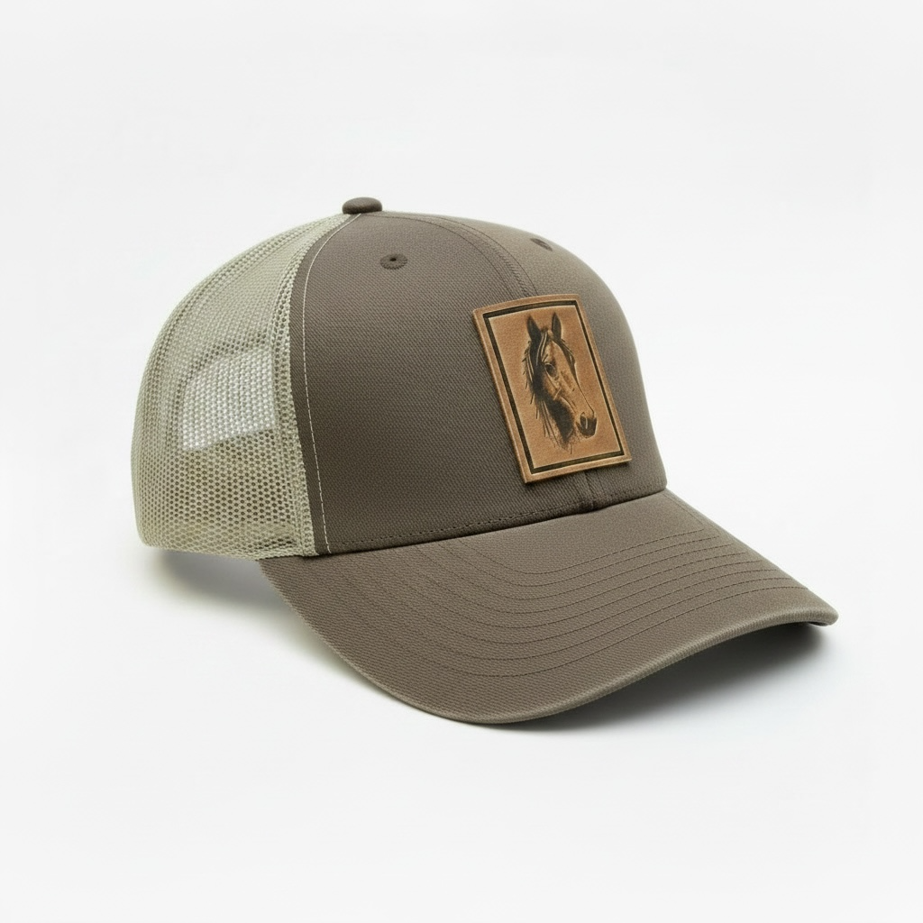 Horse Patch-SnapBack-Brown (canvas)